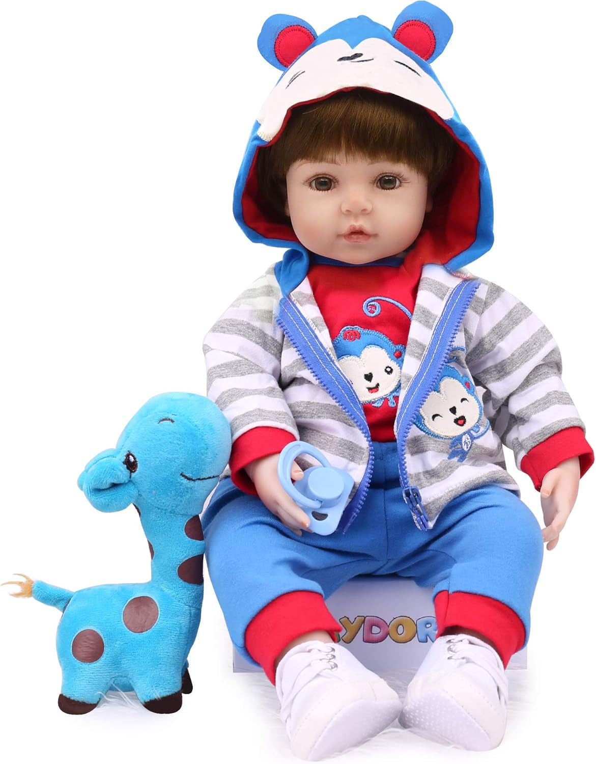 Reborn Baby Doll Clothes, 3 Pieces Suit, Suitable for 16-18 Inch Newborn Baby Doll Girl or Boy