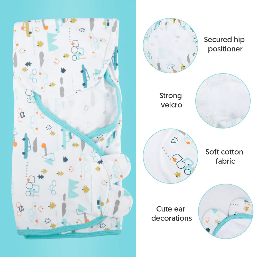 Swaddle Blankets for Boys Girls Swaddle Wrap 0-12 Months 3-Way Adjustable Cotton Sleepsack 3 Pcs