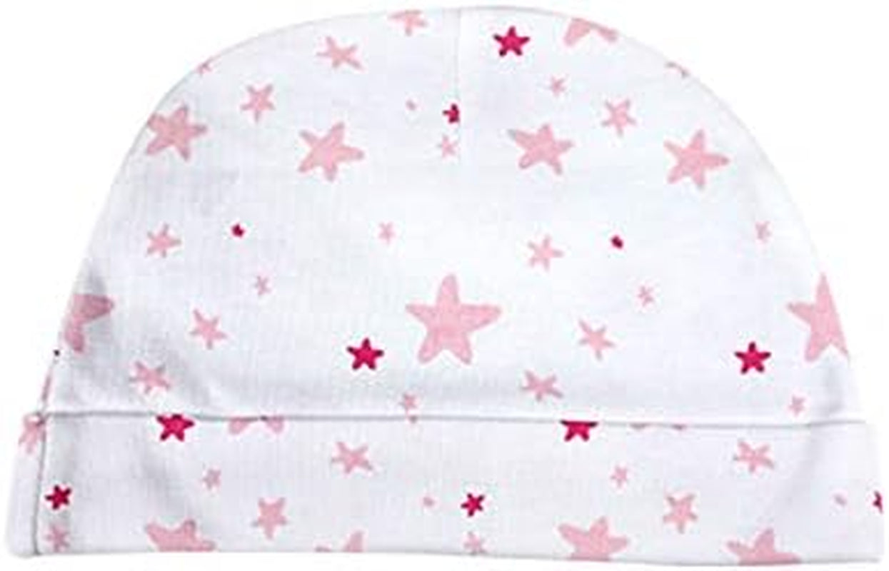Caps Hospital Baby Girl Hats 0-6 Months Sunny Unisex Hats 5-Pack for Baby Boy and Girl Pink