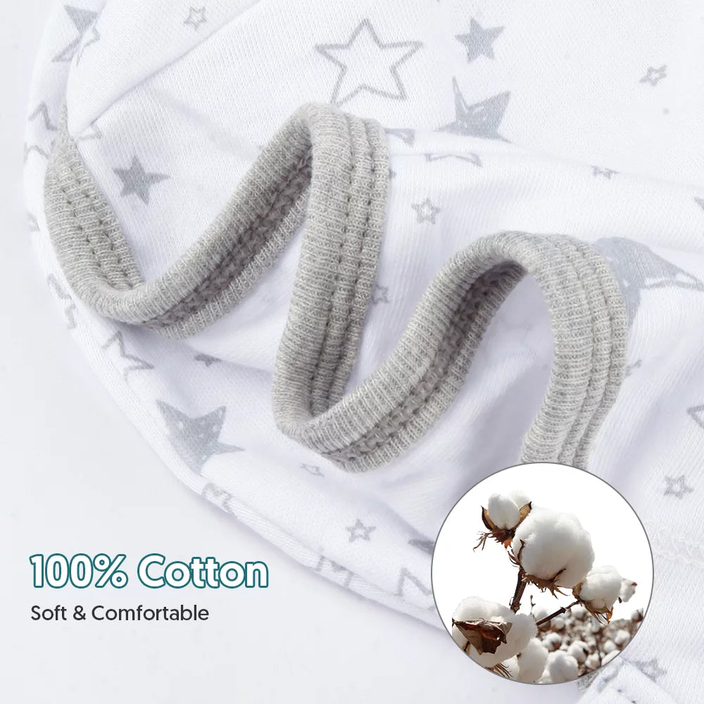 Swaddle Blankets for Boys Girls Swaddle Wrap 0-12 Months 3-Way Adjustable Cotton Sleepsack 3 Pcs