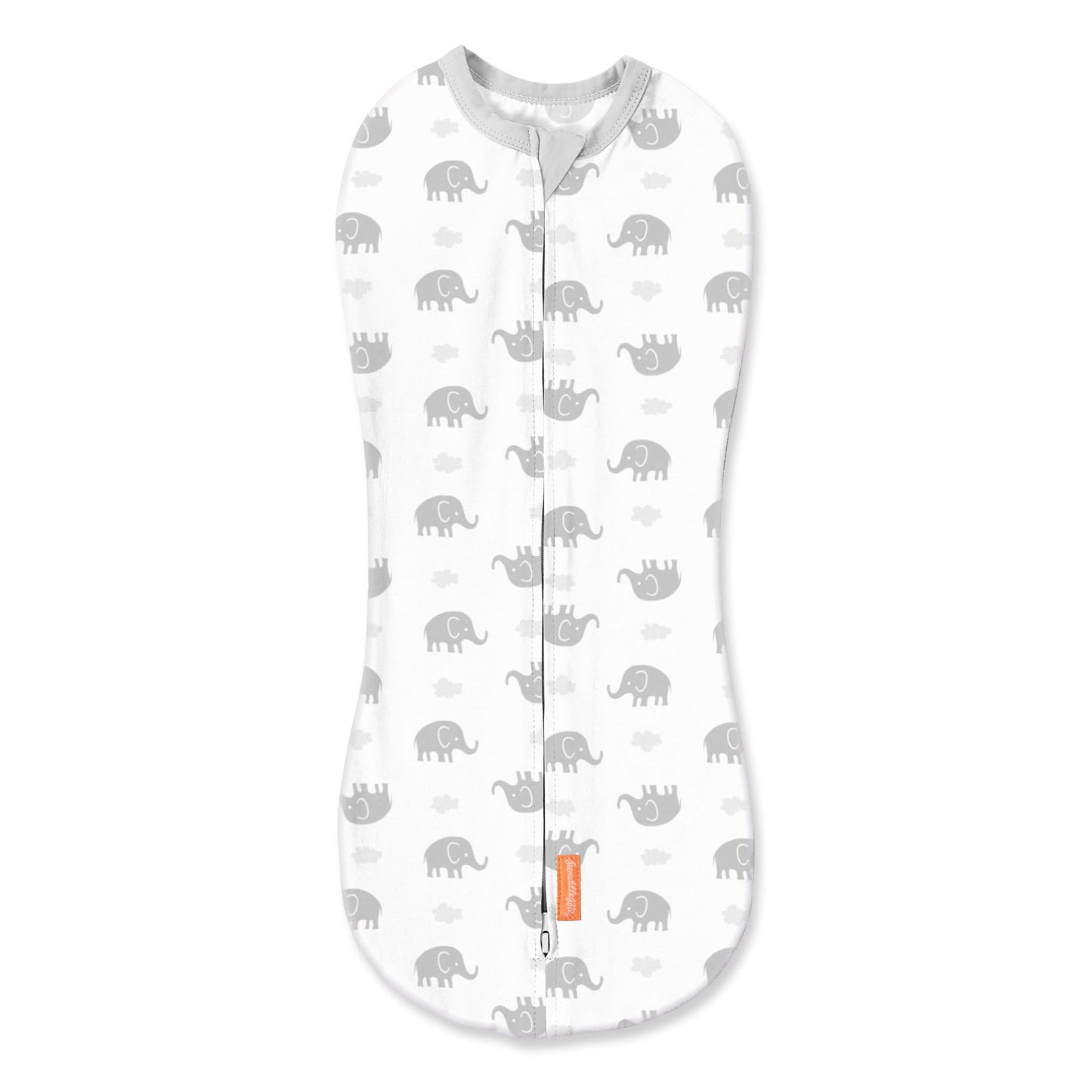Swaddleme by Pod, Size Newborn, 0-2 Months, 1-Pack - Gray Elephants