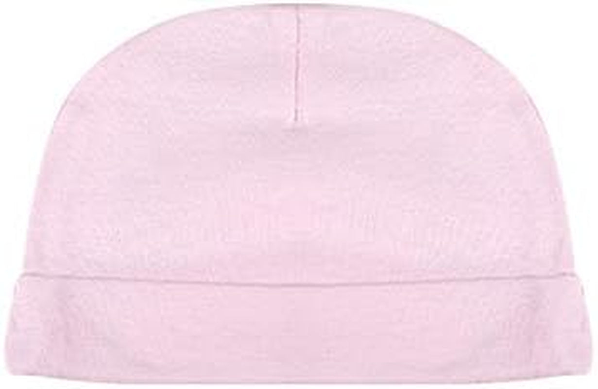 Caps Hospital Baby Girl Hats 0-6 Months Sunny Unisex Hats 5-Pack for Baby Boy and Girl Pink