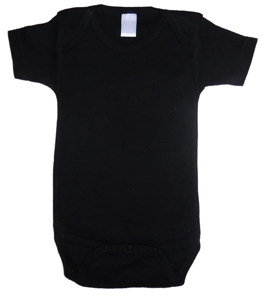 Black Interlock Short Sleeve Onezies 0010B.BLACK