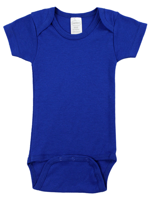 Royal Blue Interlock Short Sleeve Bodysuit Onezies 0010BBlue