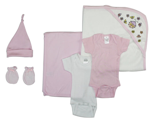 Newborn Baby Girl 6 Pc Layette Baby Shower Gift Set LS_0010