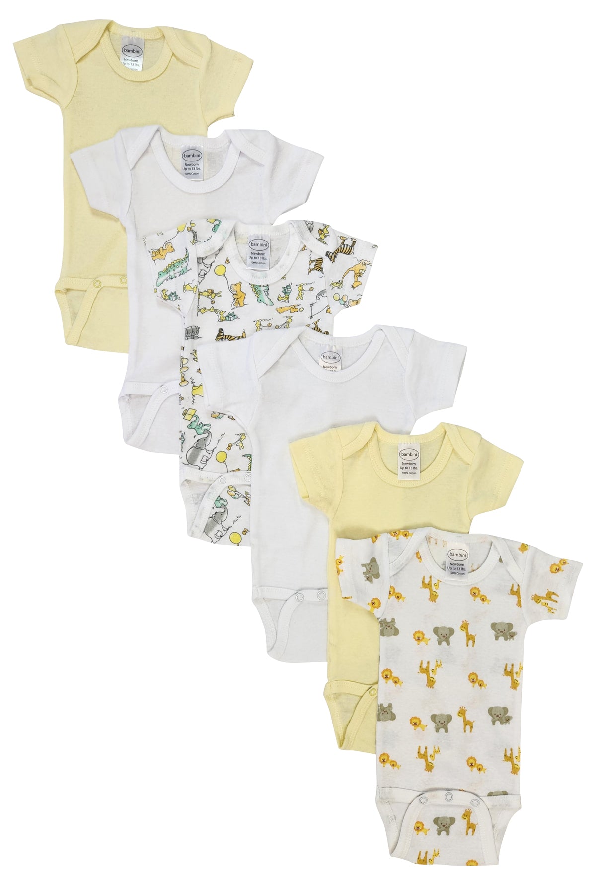 Unisex Baby 6 Pc Bodysuits NC_0422