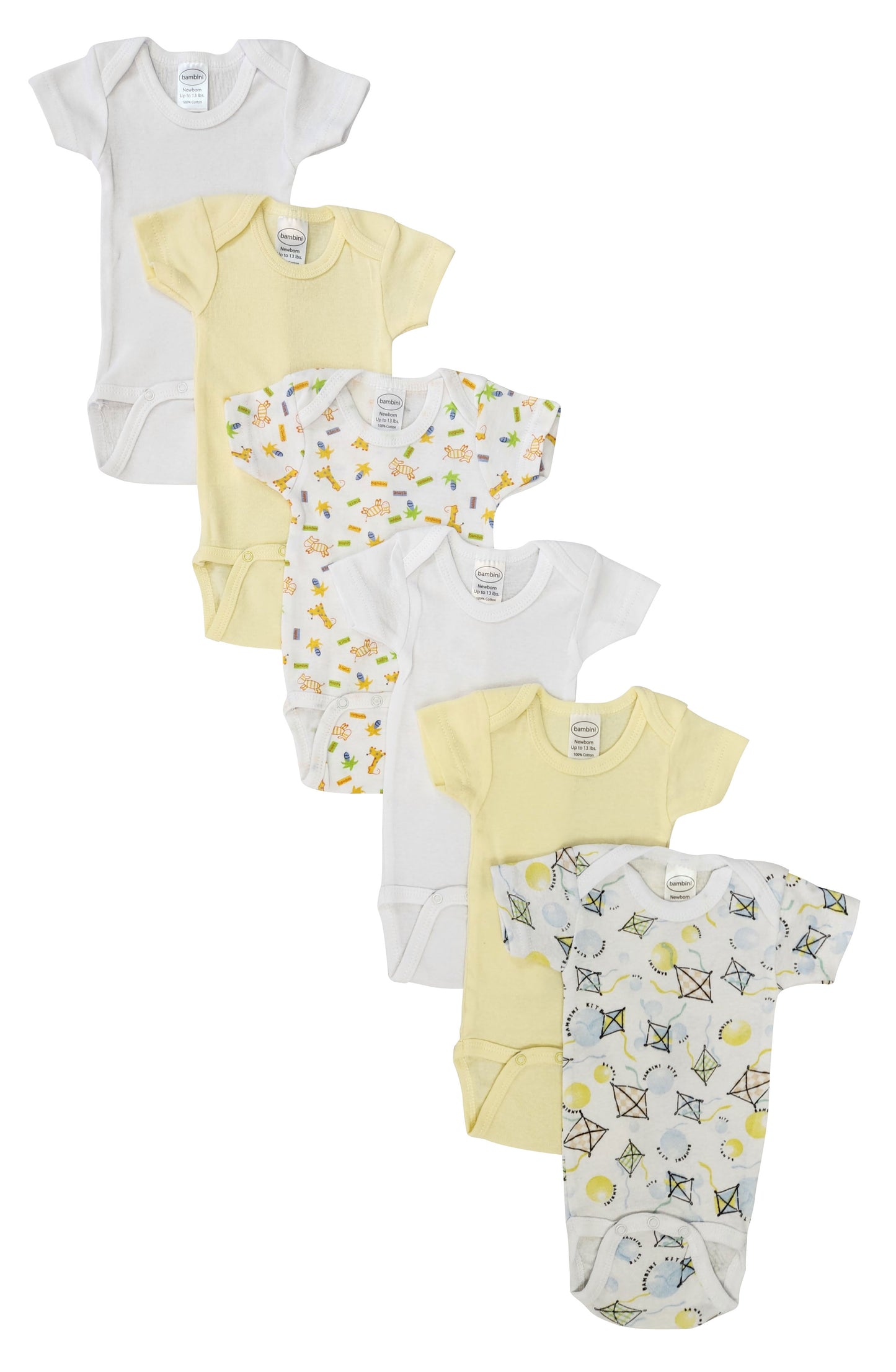 Unisex Baby 6 Pc Onezies NC_0448