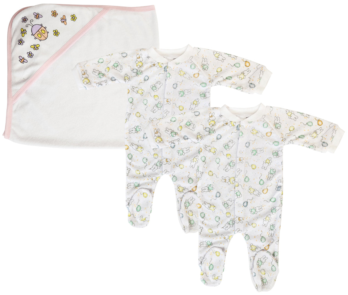 Girl Closed-toe Sleep & Play (Pack of 3 ) NC_0723