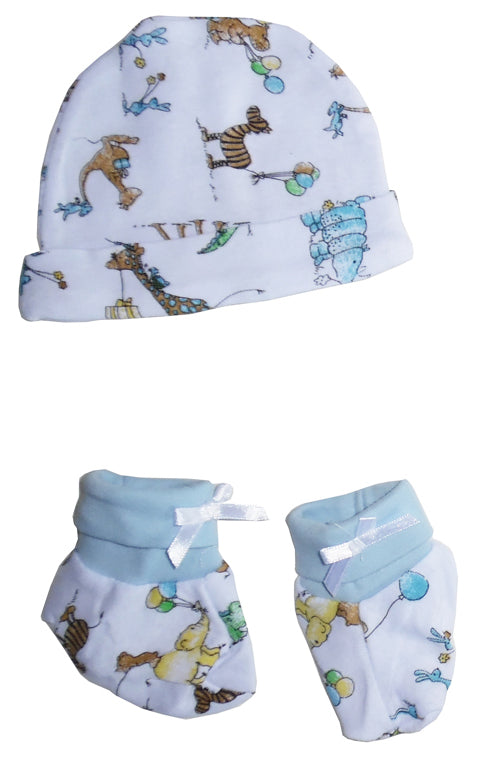 Baby Cap and Bootie Set 030.GIRAFFE