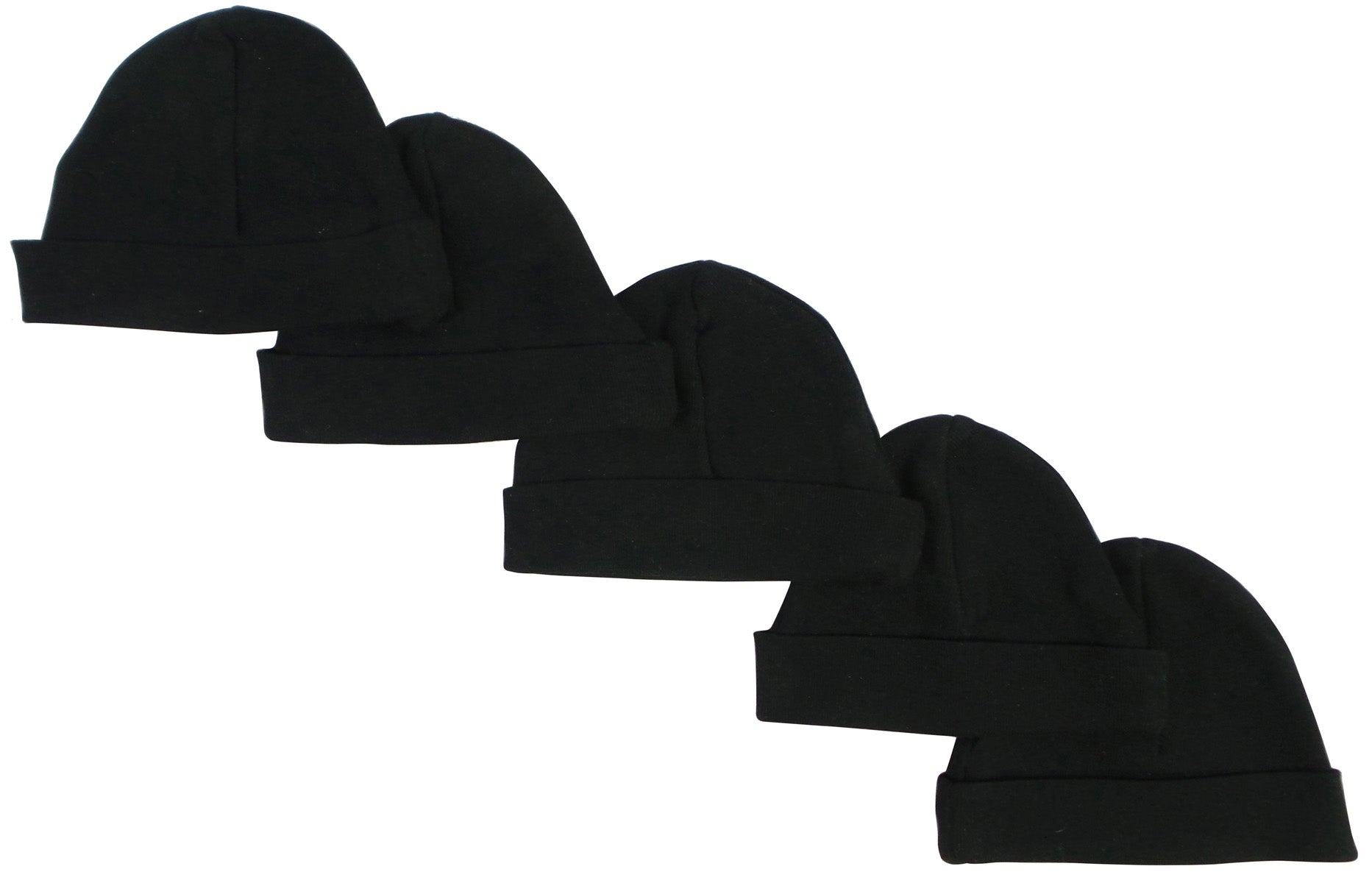 Black Baby Cap (Pack of 5) 031-BLACK-5