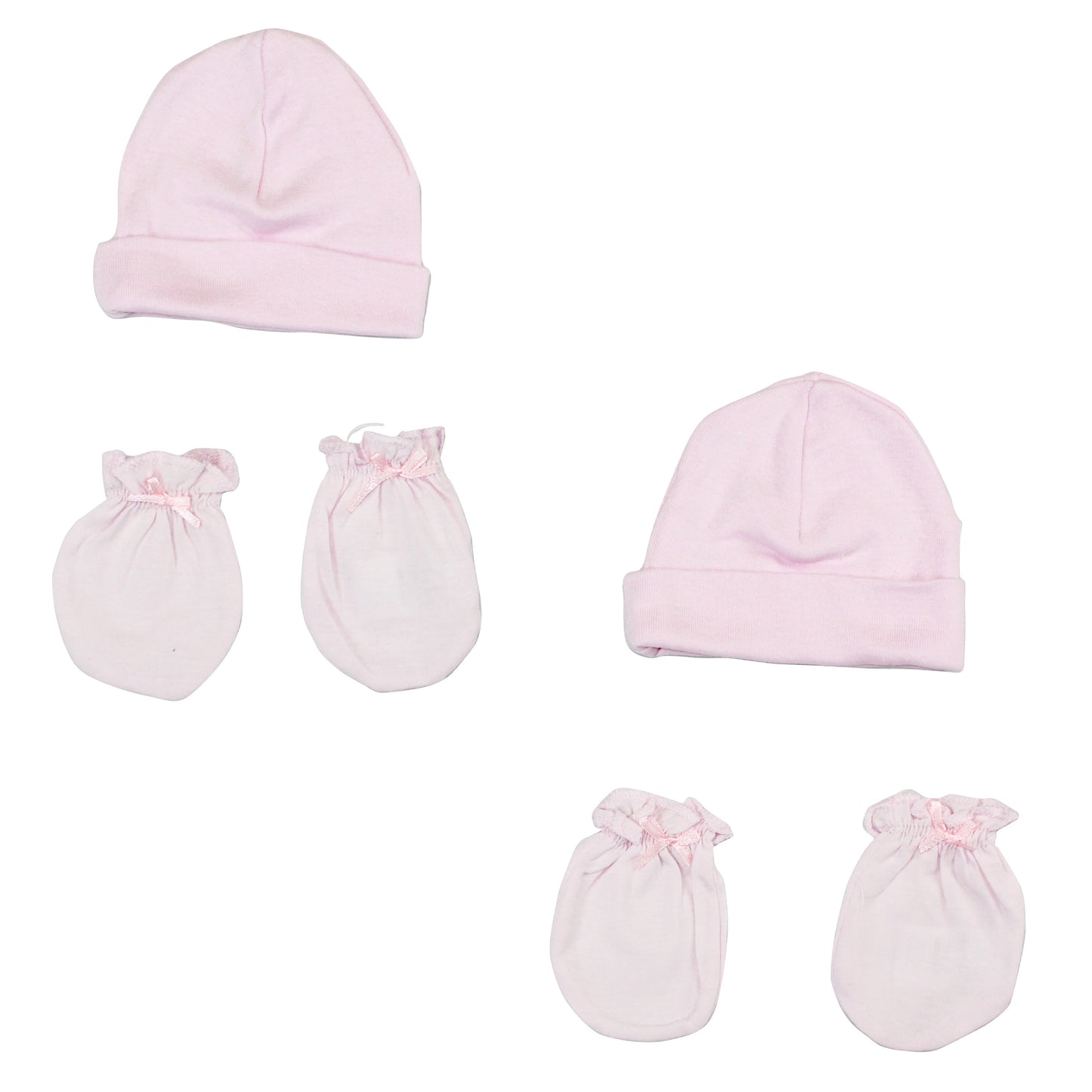 Girls Cap and Mittens 4 Piece Layette Set LS_0051