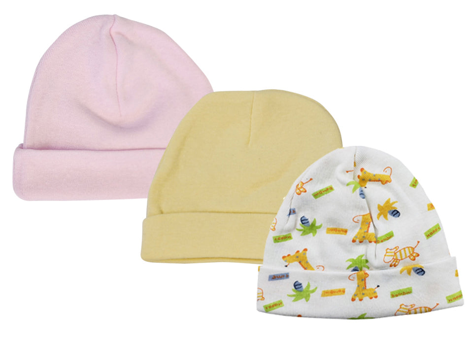 Baby Girl Infant Caps (Pack of 3) NC_0318