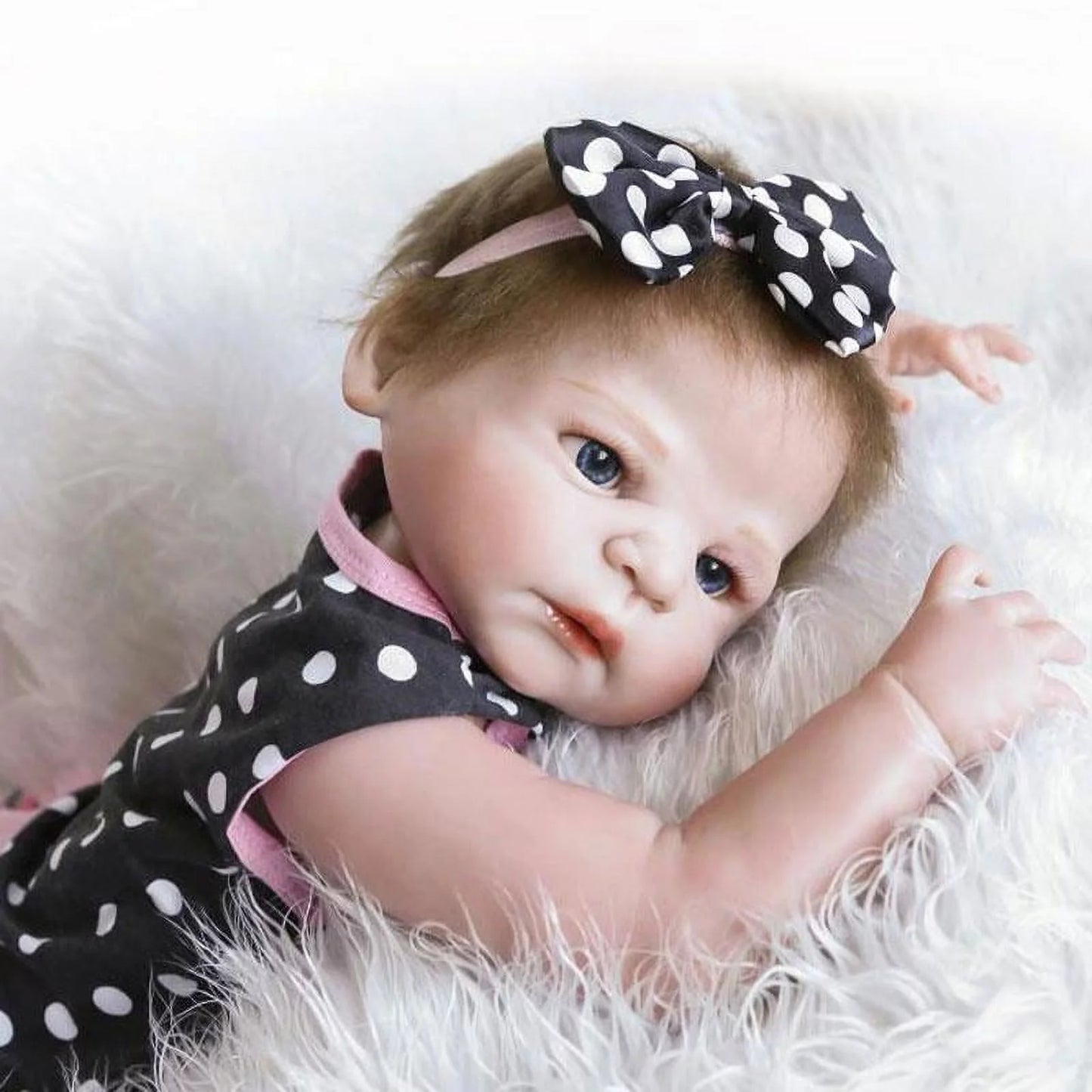 23" Newborn Handmade Reborn Baby Doll Full Body Silicone Vinyl Girl