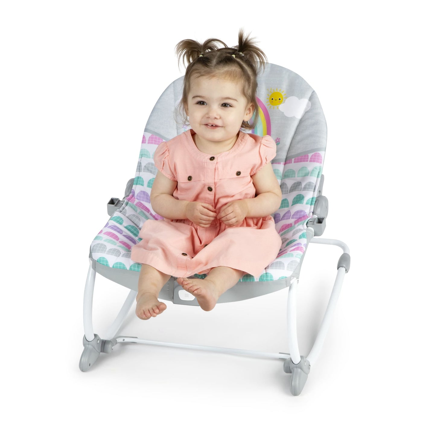 Rosy Rainbow Infant to Toddler Baby Rocker with Vibrations Newborn Unisex