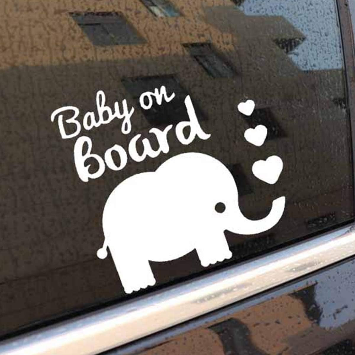 Baby on Board Sign for Cars - Kids Safety Warning Sticker Notice Board Waterproof for Window Vinyl Decals (2 Pack)