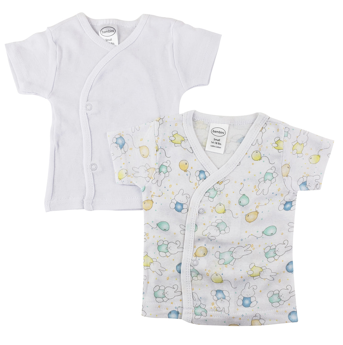 Infant Side Snap Short Sleeve Shirt - 2 Pack NC_0200