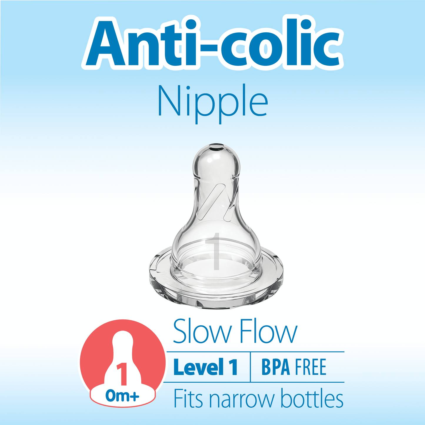 Natural Flow Anti-Colic Options+ Narrow Breast to Bottle Pump & Store Feeding Set, Clear