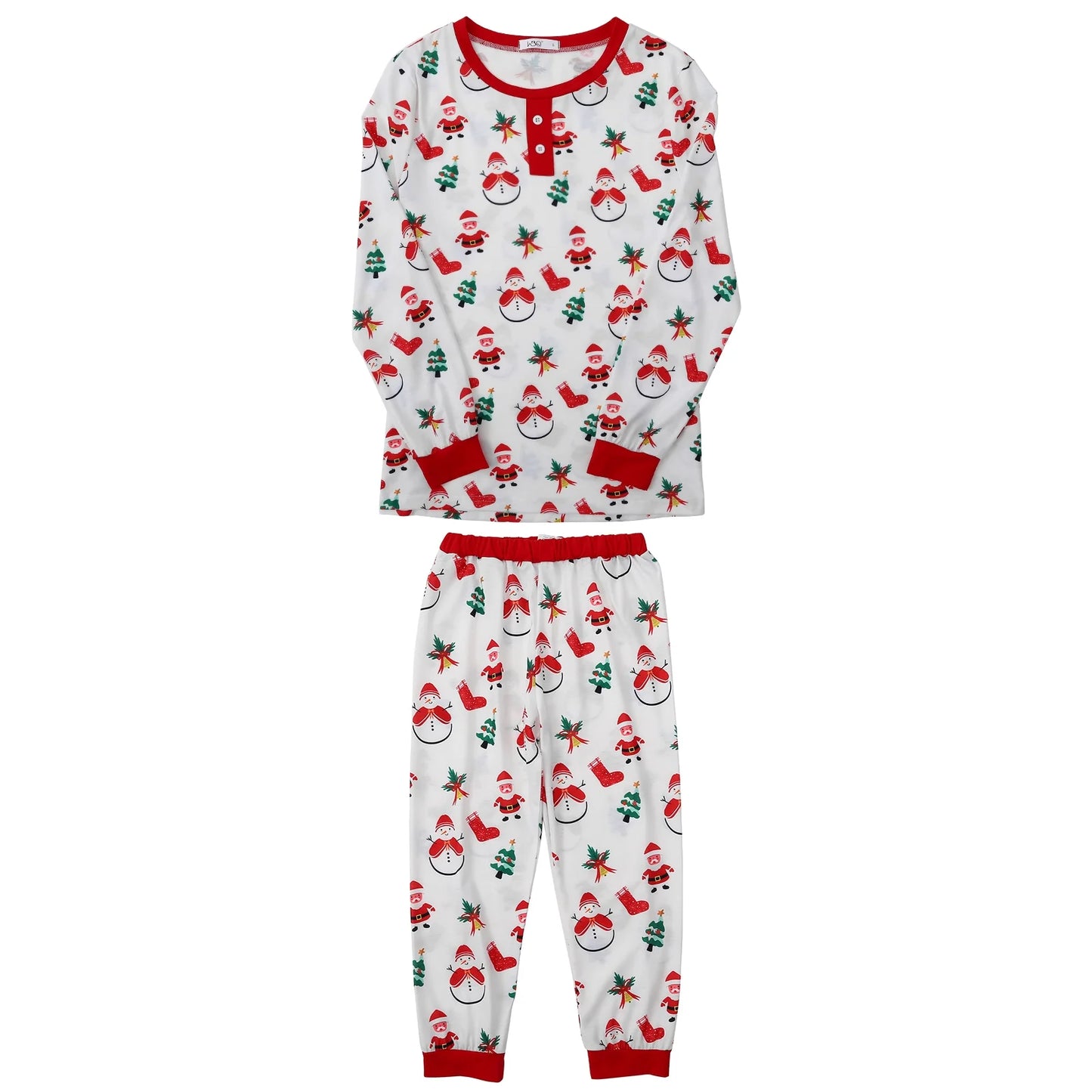 Family Matching Sets Christmas Pajamas Dad Mom Kids Baby Xmas Snowman and Santa Claus Print Long Sleeve Home Wear