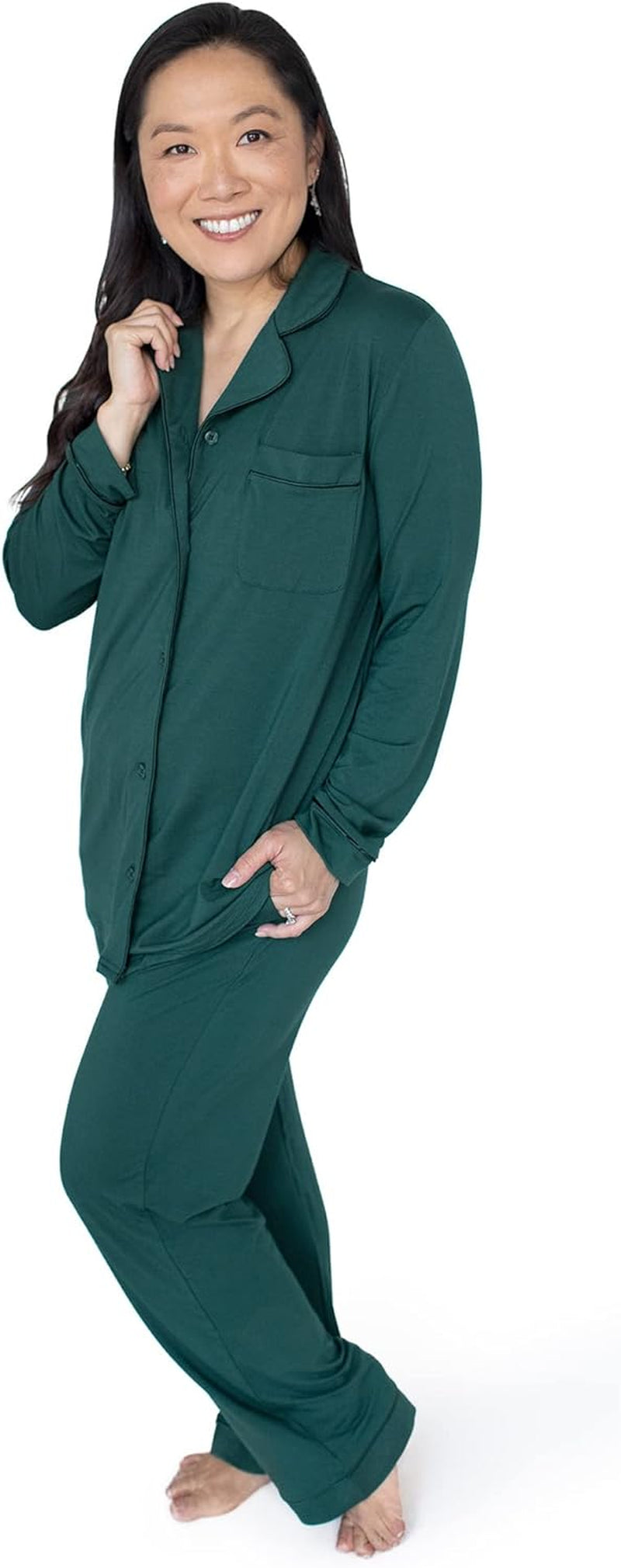 Clea Classic Long Sleeve Maternity Pajamas for Hospital | Nursing Pajama Set and Maternity Lounge Set