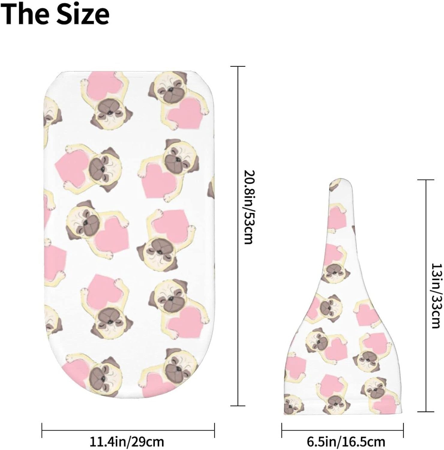 Pink Pug Baby Stuff Newborn Swaddle Blanket Baby Swaddle Blankets Wrap Receiving Blanket Pug Gifts for Pug Lovers with Beanie Hat for Boy Girl