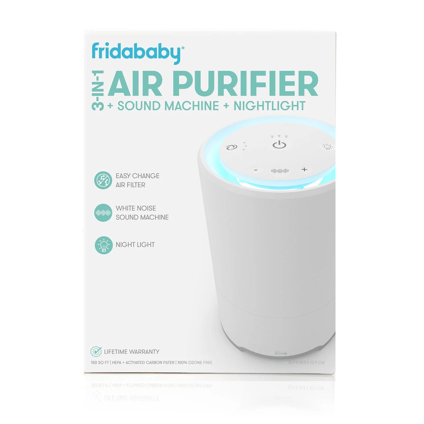 Air Purifier, Sound Machine, and Night Light, HEPA Air Purifier for Allergies, 150 Sq Ft