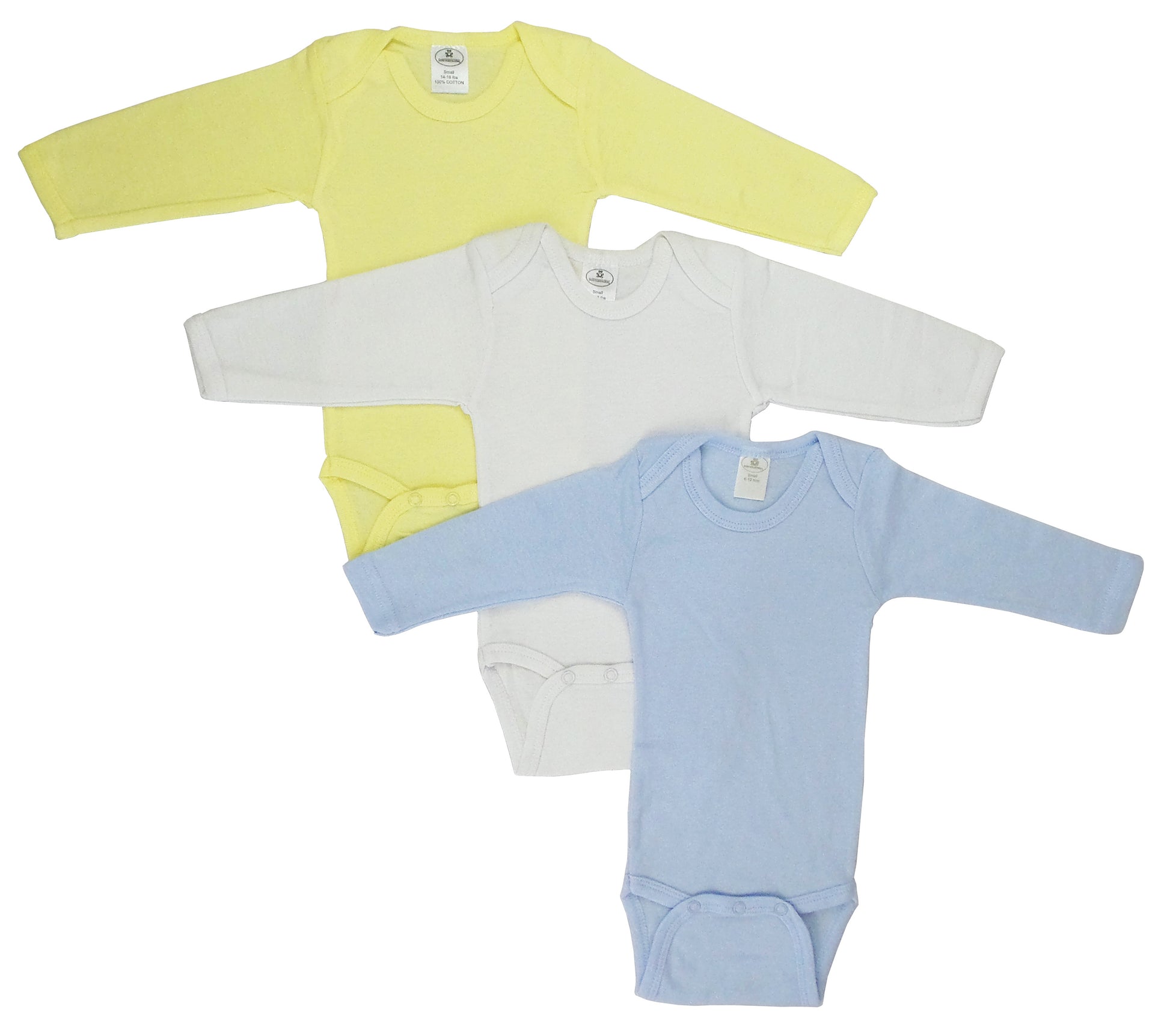 Boys Pastel Long Sleeve Onezie 100Pack