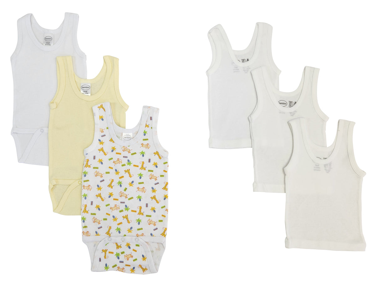 Unisex Baby 6 Pc Onezies and Tank Tops NC_0503