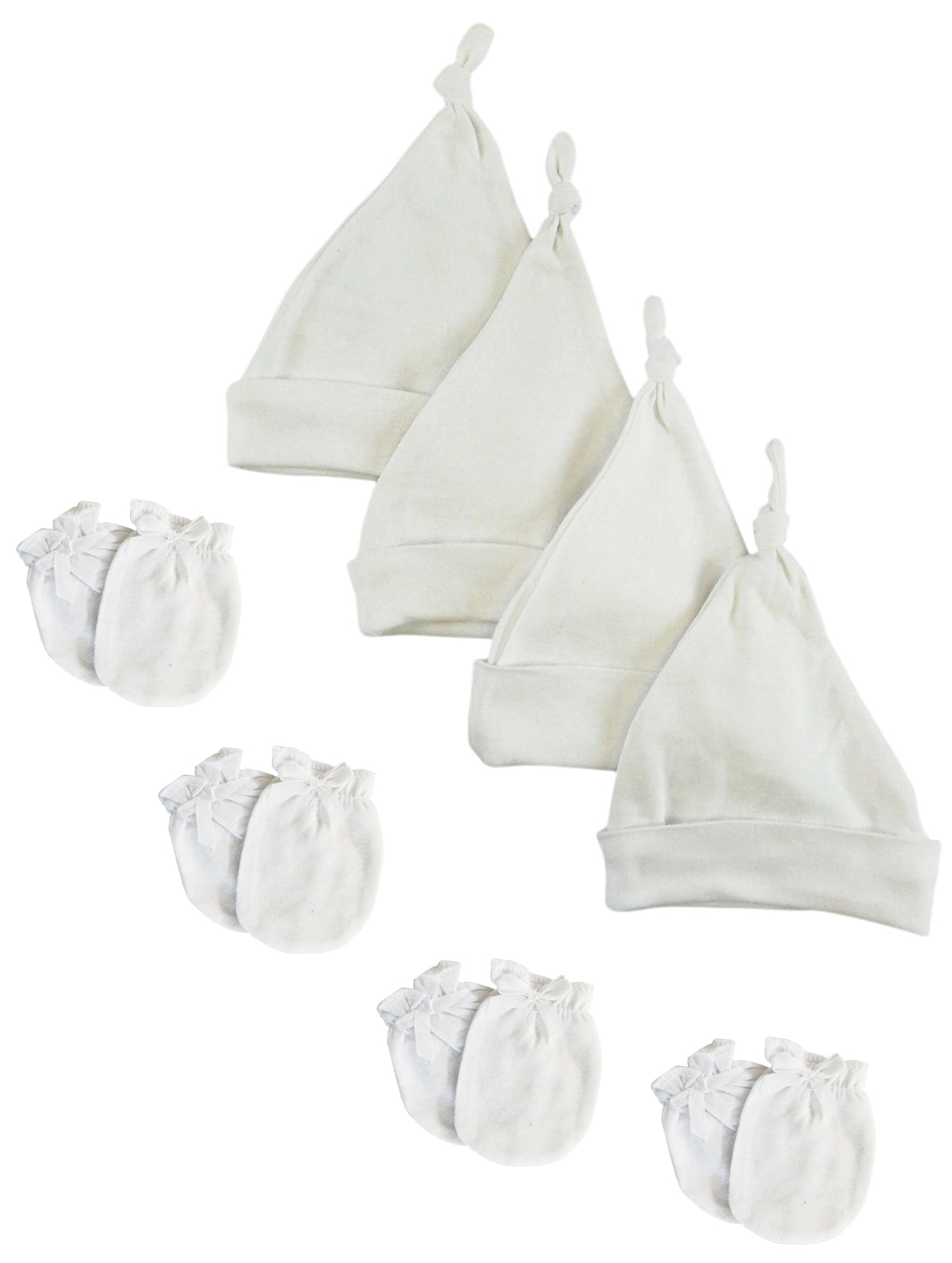 Unisex Knotted Caps and Mittens - 8 pc Set NC_0944