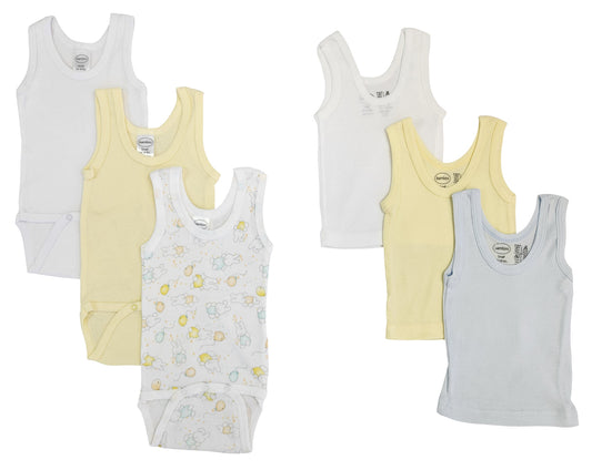 Unisex Baby 6 Pc Onezies and Tank Tops NC_0514