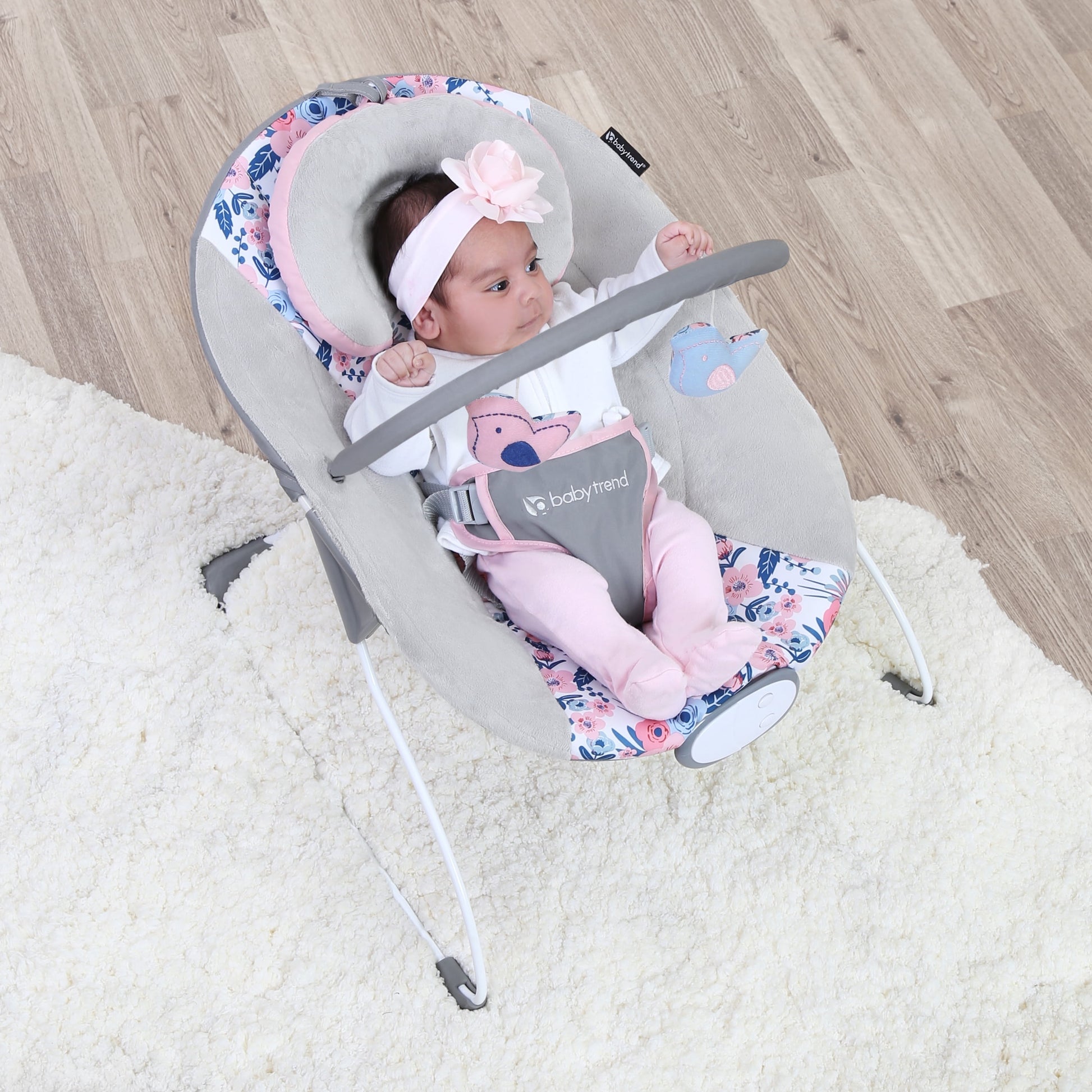 Smart Steps by  Infant EZ Bouncer with Calming Vibration- Bluebell Birds