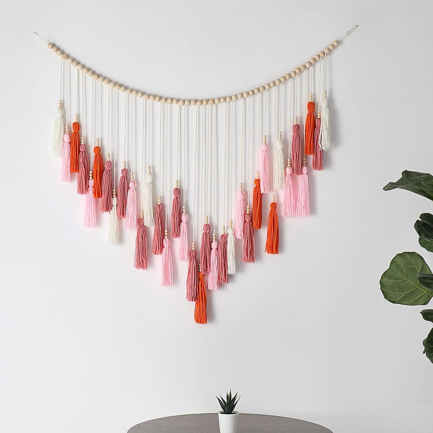 Boho Wall Decor Large Macrame Tassel Wall Hanging for Nursery Bedroom Decor