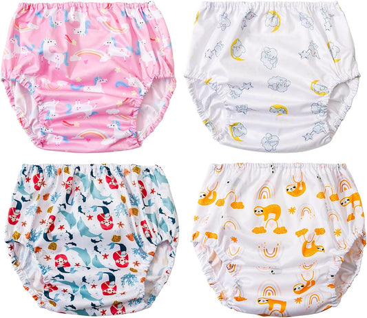 Waterproof Plastic Diaper Covers for Plastic Pants Good Elastic Swim Diaper Cover for Size 4 Swim Diaper Cover for Baby Girls 4T