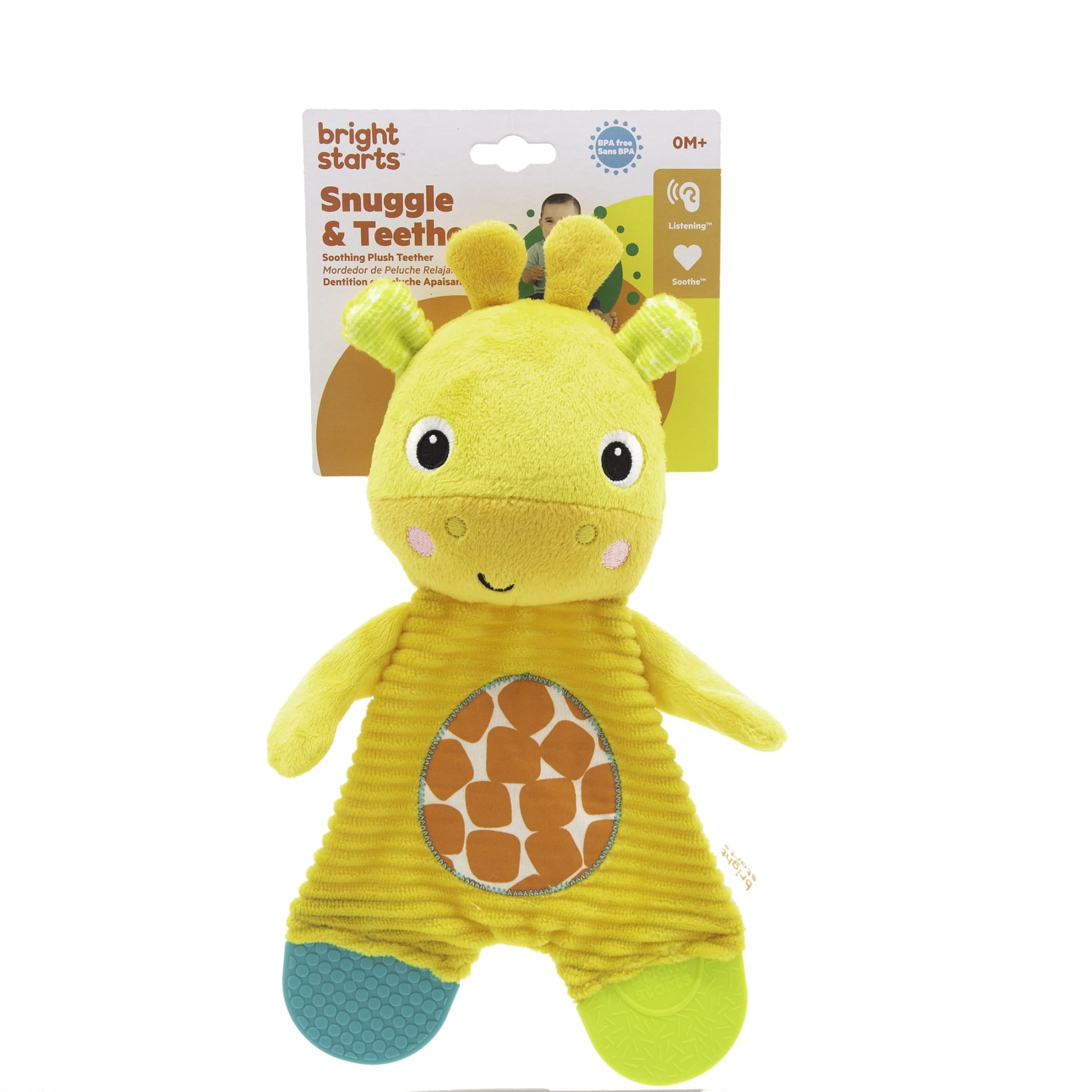 Snuggle & Teethe Plush Teether Toy - Giraffe, Ages Newborn +