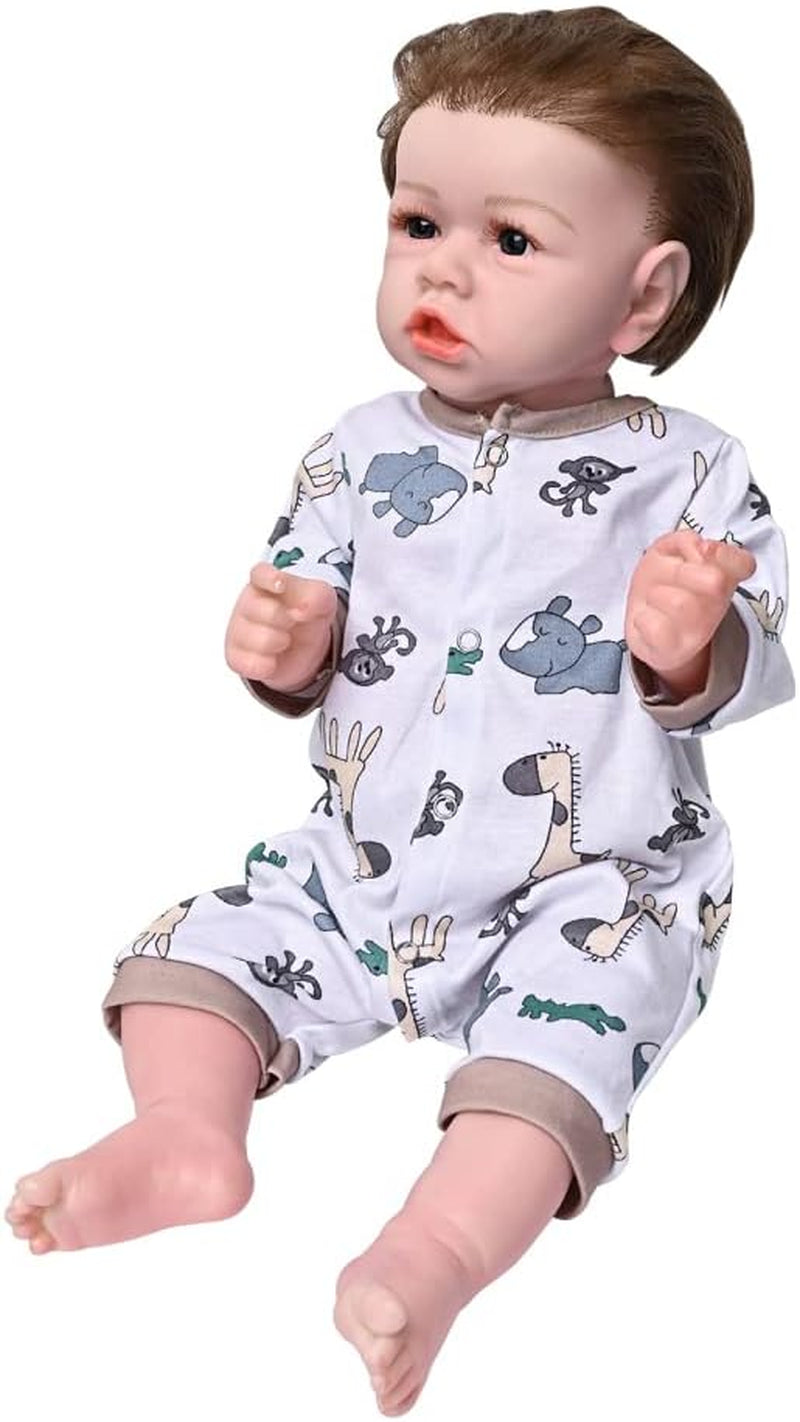 Reborn Baby Doll, Realistic Silicone Vinyl Newborn Baby Dolls, Look Real Life Reborn Baby Doll, 22 Inches Weighted Girl Doll Set for Age 3+