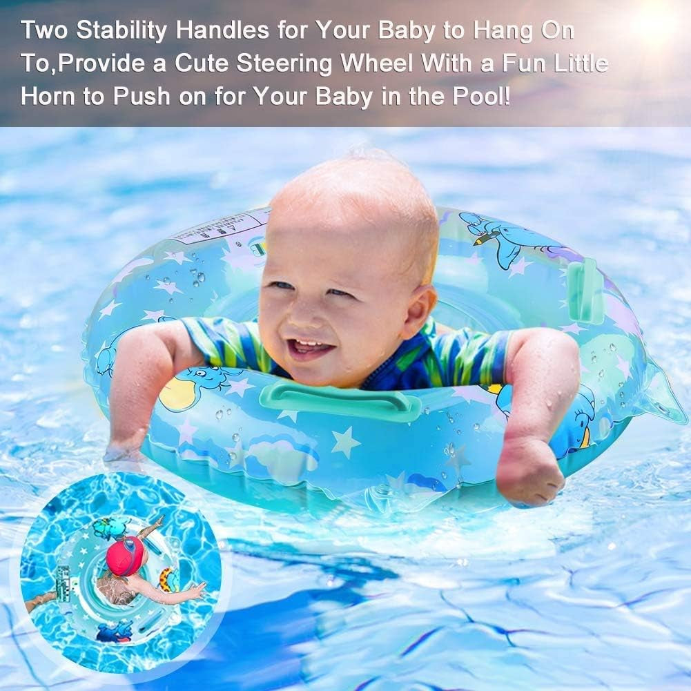 Baby Swimming Float, Inflatable Swimming Ring with Float Seat for 6 Months-6 Years Children