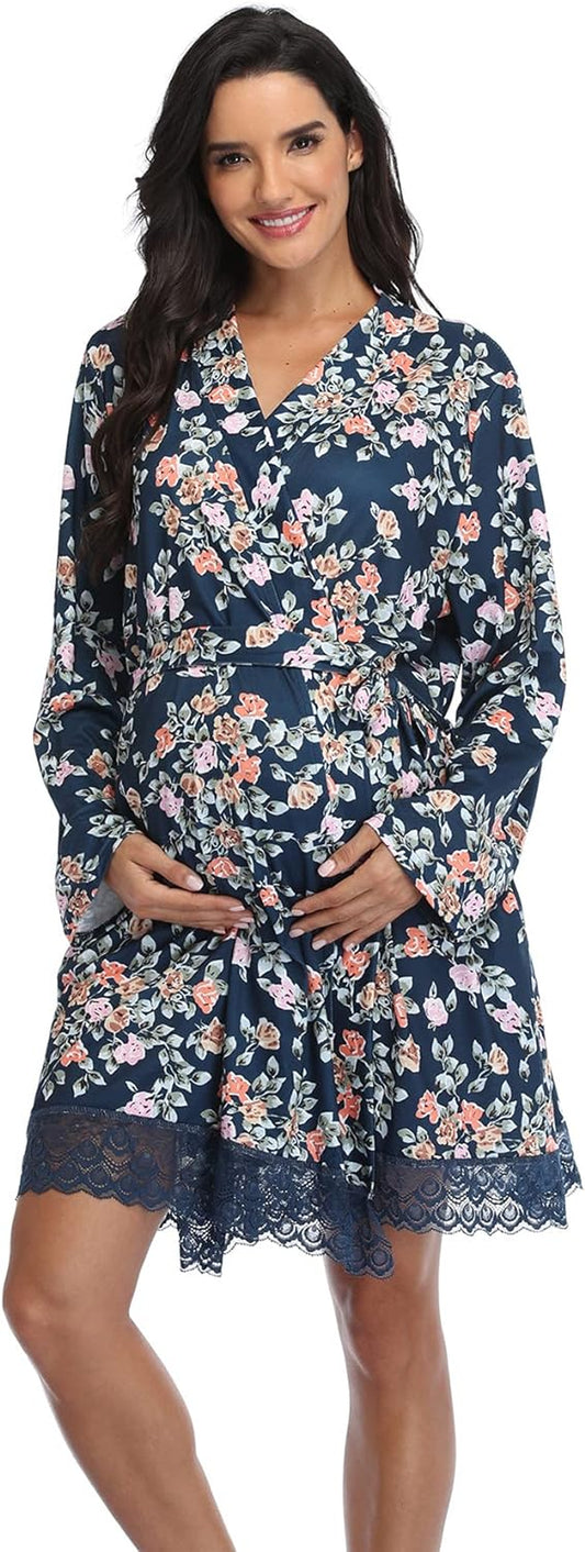 Robes for Women Maternity Robe for Hospital Robes Labor Delivery Robes Pregnancy Nursing Robes Sleepwear