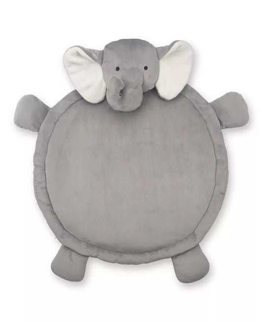 Elephant Baby Play Mat with 3-Dimensional Head - Gray