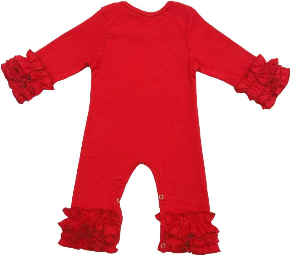 Toddler Baby Girl Icing Ruffle Jumpsuit Pants Long Sleeve Romper Birthday Outfit