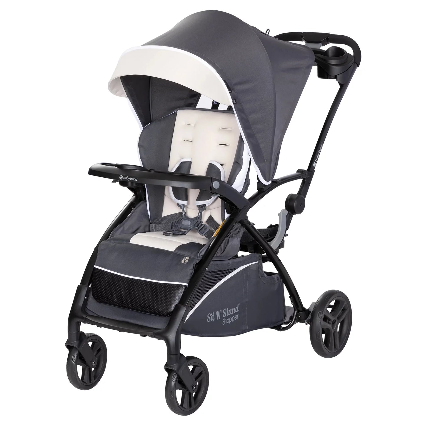 Sit N' Stand 5-In-1 Shopper Stroller W/Canopy & Basket, Magnolia