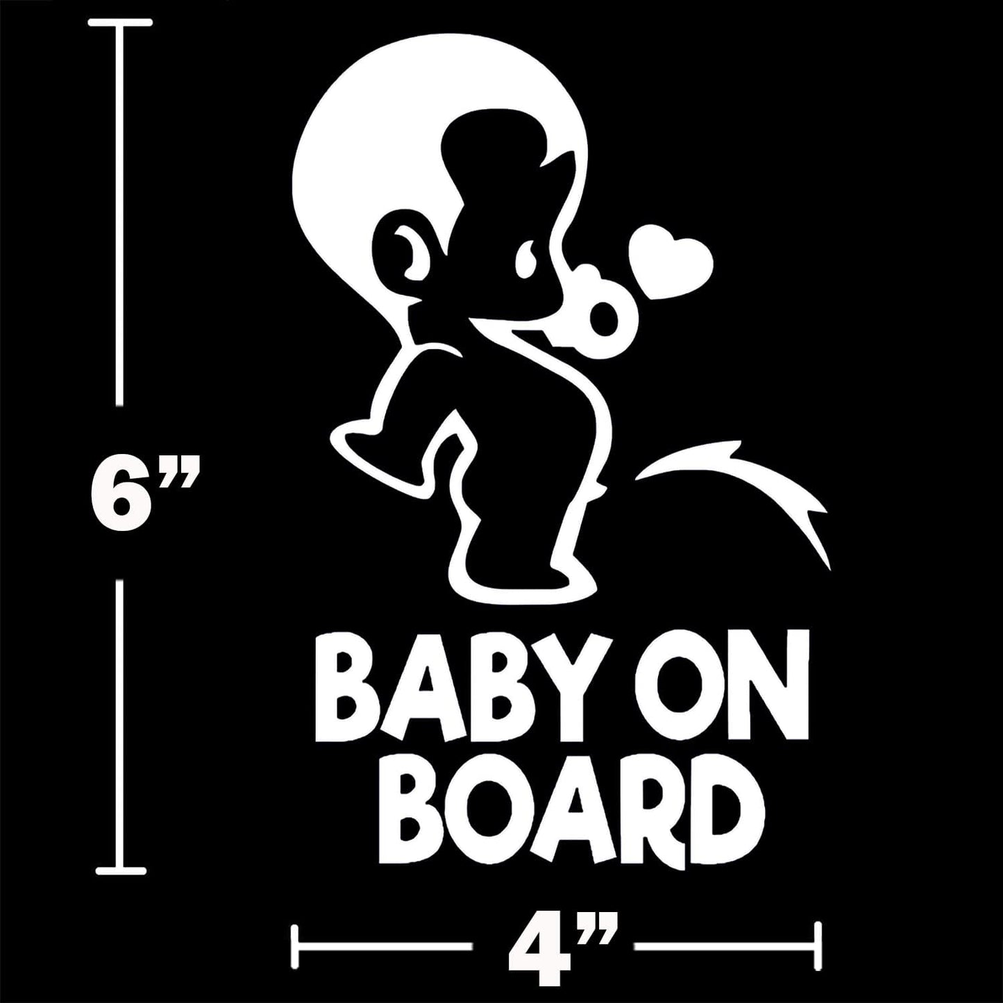 Baby on Board Sticker for Cars Funny Cute Safety Caution Decal Sign for Car Window and Bumper No Need for Magnet or Suction Cup - Peeing Boy