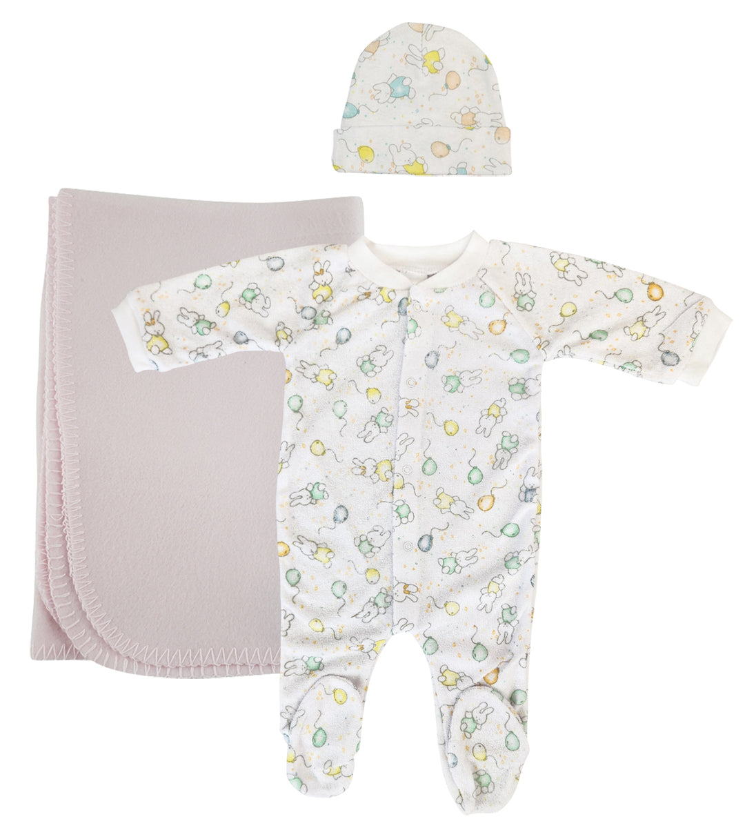 Girls Newborn Baby 3 Pc Layette Sets NC_0955