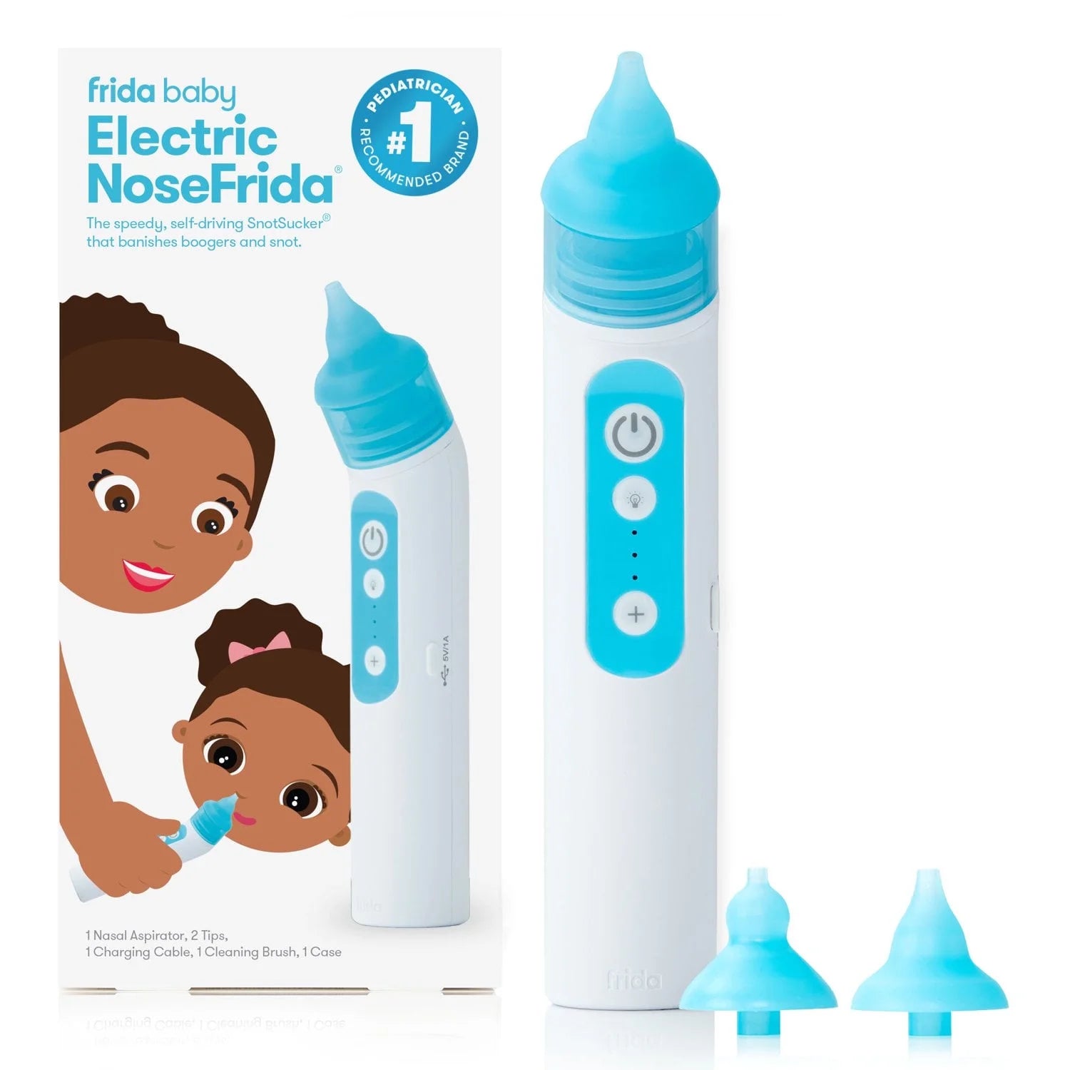 Electric Nose Frida Nasal Aspirator Set, Natural Nasal Decongestant Snot Sucker for Baby