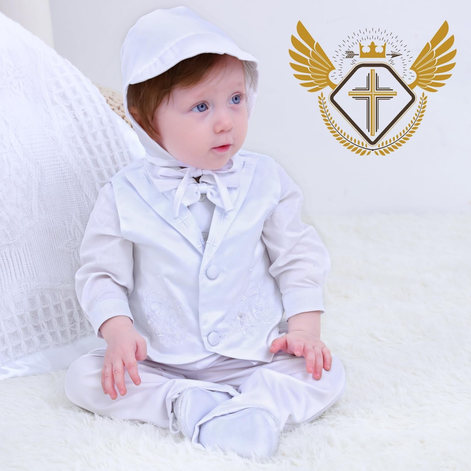 Baptism Outfits for Boys Baby Boy Outfits Christening Gifts White Suits with Dress Shirt Pants