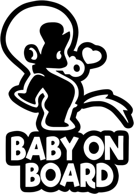 Baby on Board Sticker for Cars Funny Cute Safety Caution Decal Sign for Car Window and Bumper No Need for Magnet or Suction Cup - Peeing Boy