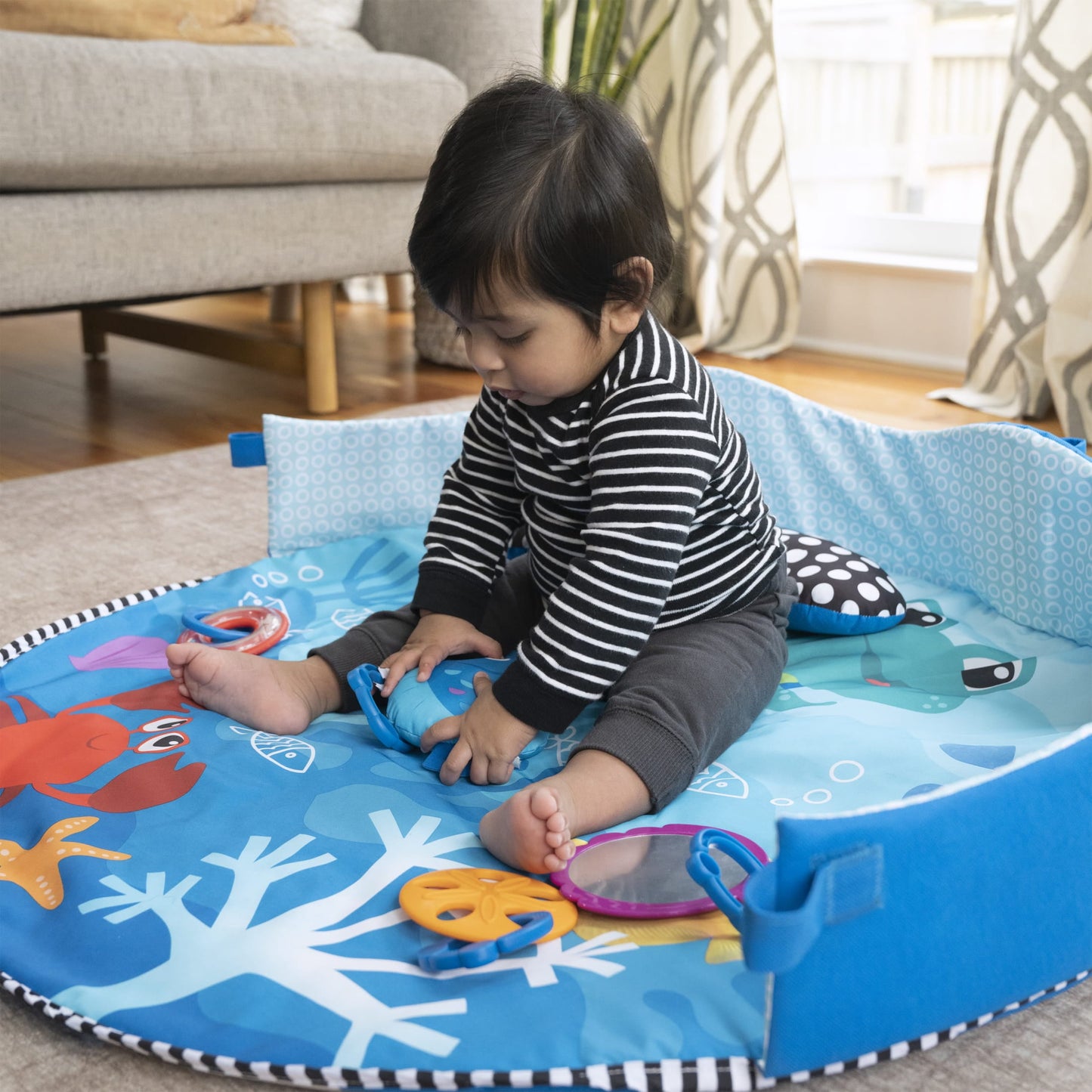 Neptune under the Sea Lights & Sounds Activity Gym and Play Mat, Ages Newborn +