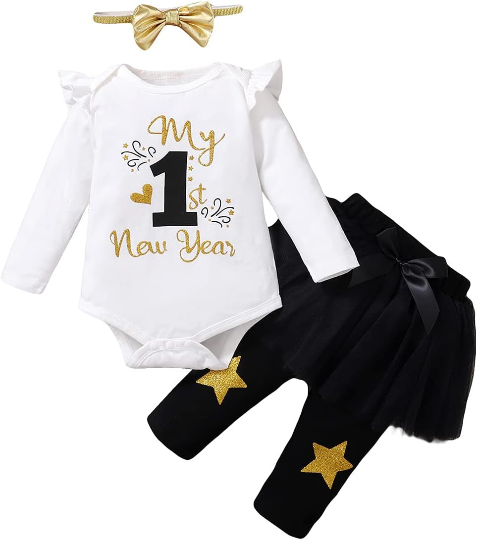 Baby Girl New Year Outfit Newborn 1St New Year Clothes First New Year Bodysuit