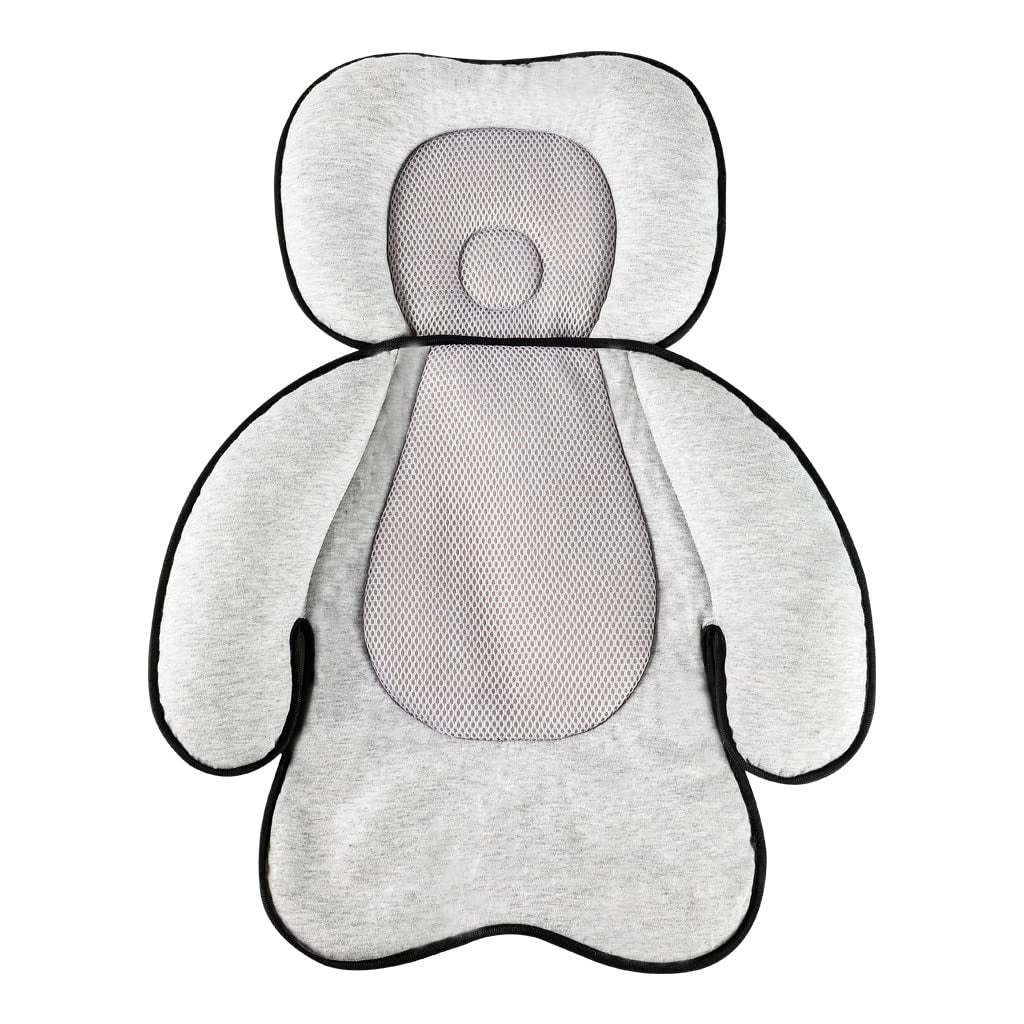 3 in 1 Baby Stroller Seat Cushion, Toddler Car Seat Pad Baby Head Pillow Neck Support Cushion for Newborn and Toddler, Grey