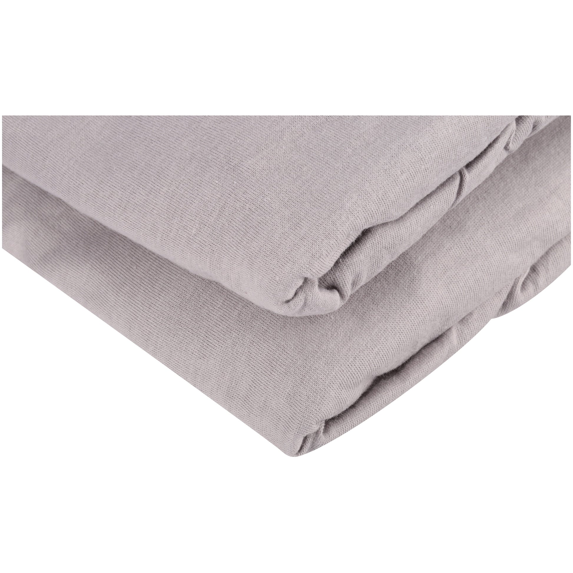 Cotton Jersey Knit Fitted Mini Crib Sheet, Grey 2Pk