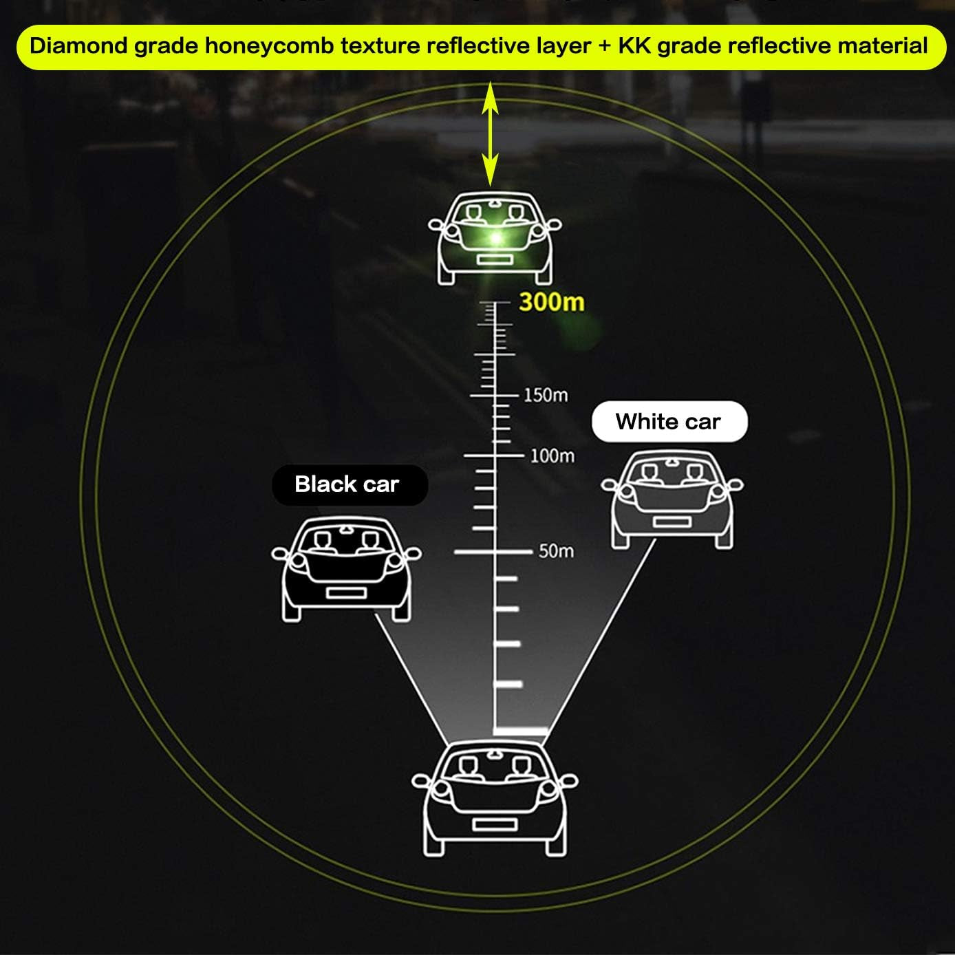 KE-KE 2PCS High Intensity Reflective Safety Sign Baby on Board in Car Feet Decals Sticker for Car Bumper Window in All Weathers (Fluorescent Green)