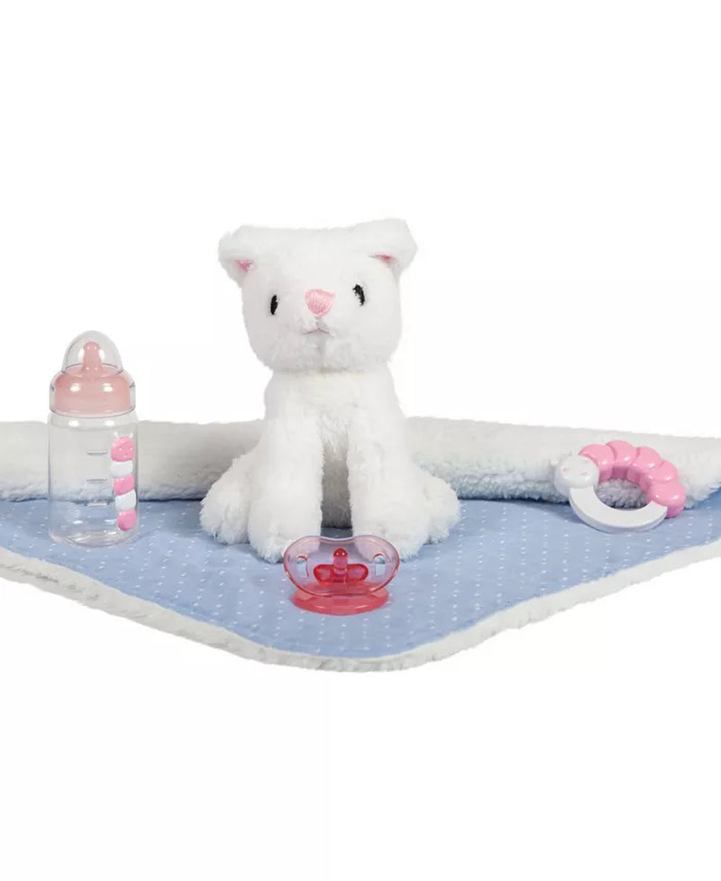 La Newborn 15" Real Girl Baby Doll with Pet Cat Set, 10 Pieces